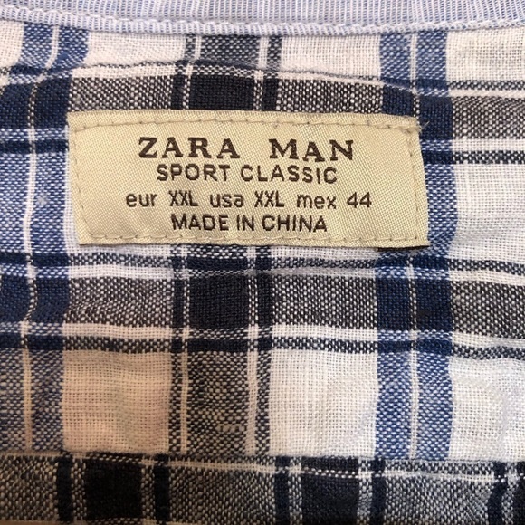 Zara Men’s  Linen Button Up Shirt XL - Picture 2 of 8